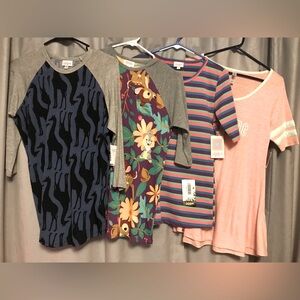 4 LulaRoe shirts BNWT
